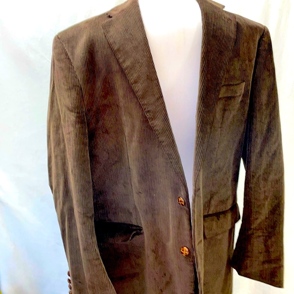 ❤️ Men's EUC VINTAGE 80’s MACY’s LAUREN Jacket Sz 42L Corduroy Blazer